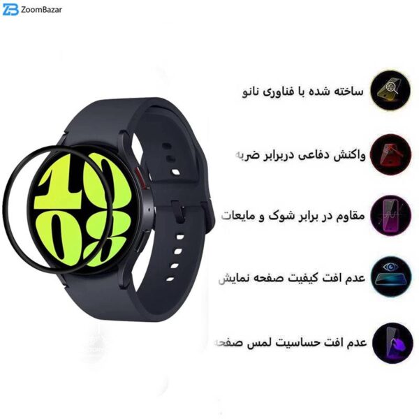 محافظ صفحه نمایش بوف مدل Full Glue مناسب برای ساعت هوشمند سامسونگ Galaxy Watch 7 40mm