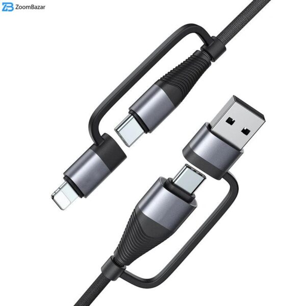 کابل تبدیل USB/USB-C به لایتنینگ/USB-C مدل A37-22T طول 1.2 متر