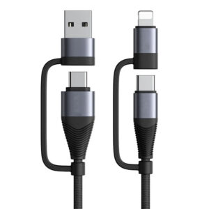 کابل تبدیل USB/USB-C به لایتنینگ/USB-C مدل A37-22T طول 1.2 متر