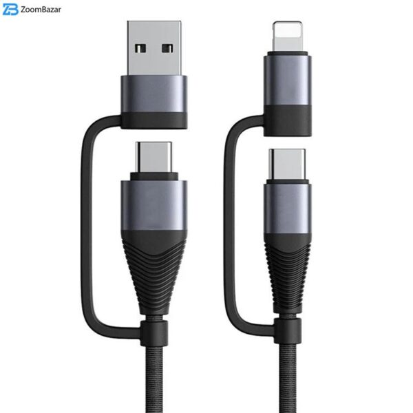 کابل تبدیل USB/USB-C به لایتنینگ/USB-C مدل A37-22T طول 1.2 متر