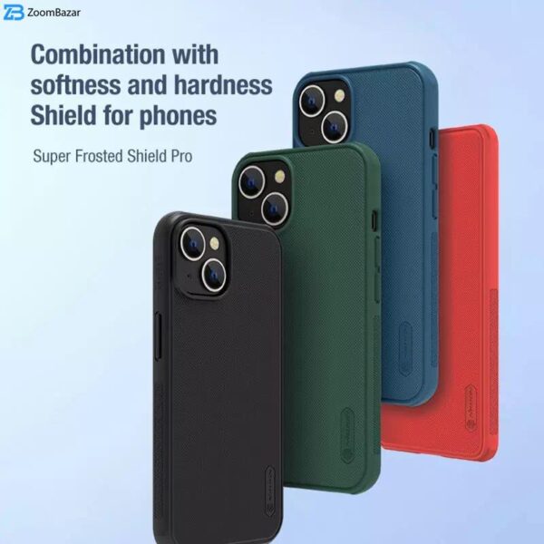 کاور نیلکین مدل Frosted Shield Pro مناسب برای گوشی موبایل اپل iPhone 14 plus/ 15 Plus