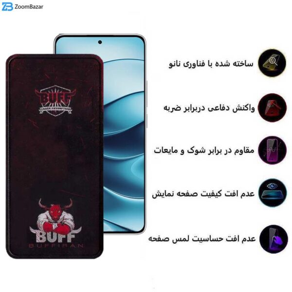 محافظ صفحه نمایش بوف مدل Muscle-Bull مناسب برای گوشی موبایل شیائومی Redmi Note 14/ Note 14 Pro