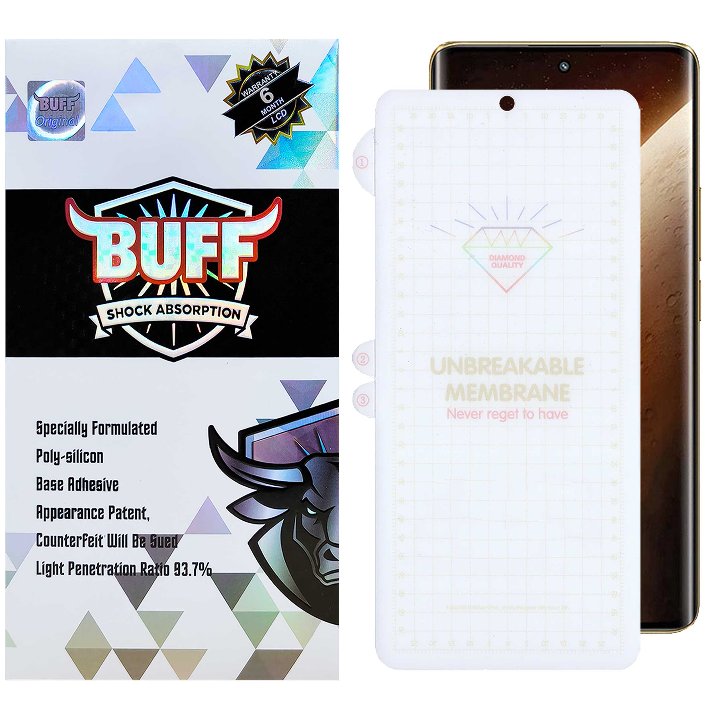 محافظ صفحه نمایش بوف مدل Hydrogel-G مناسب برای گوشی موبایل ریلمی Narzo 60 Pro