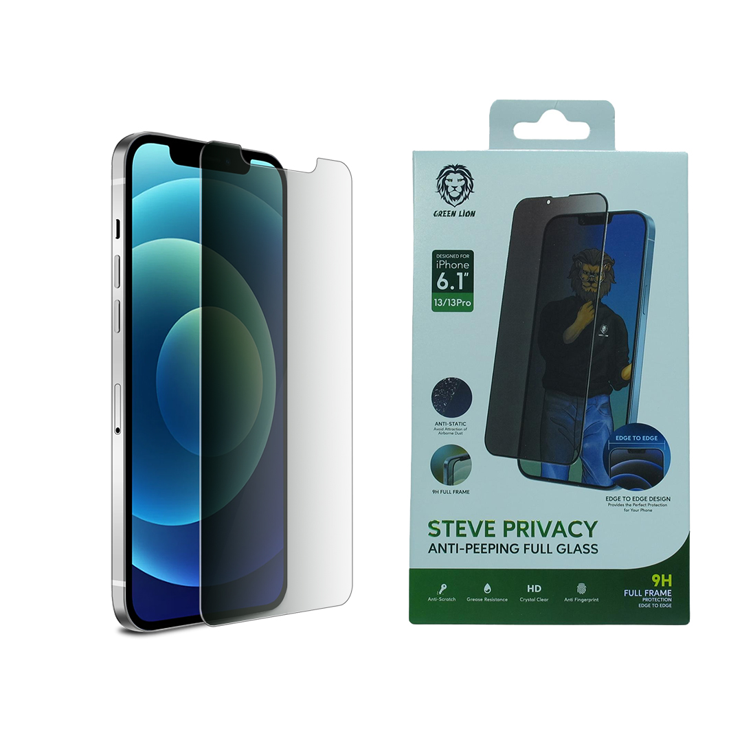 محافظ صفحه نمایش گرین مدل Steve Privacy مناسب برای گوشی موبایل اپل iPhone 13/13Pro