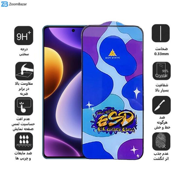 محافظ صفحه نمایش اپیکوی مدل Star ESD مناسب برای گوشی موبایل شیائومی Redmi Note 12 Explorer/Note 12 Discovery/Note 12 Pro Speed/Note 12R Pro /Note 12 Turbo