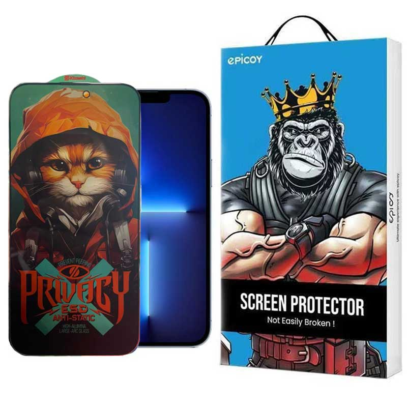 محافظ صفحه نمایش حریم شخصی اپیکوی مدل Privacy Hoodie Cat مناسب برای گوشی موبایل اپل iPhone 13 Pro Max /14 plus