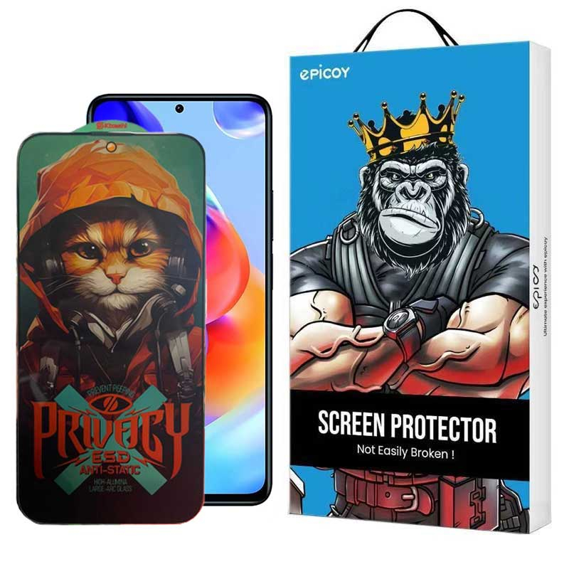 محافظ صفحه نمایش حریم شخصی اپیکوی مدل Privacy Hoodie Cat مناسب برای گوشی موبایل شیائومی Redmi Note 11 Pro Plus 5G (China) / Note 11 Pro Plus 5G (India) / Note 11 Pro 5G (China) / Note 11 Pro 4G-5G