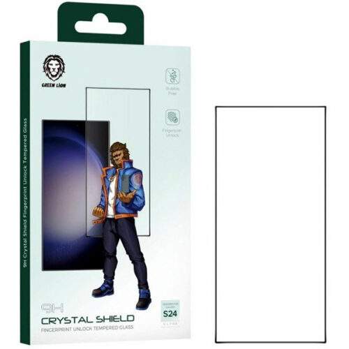 محافظ صفحه نمایش گرین لاین مدل 9H Crystal Shield مناسب برای گوشی موبایل سامسونگ Galaxy S24 Ultra