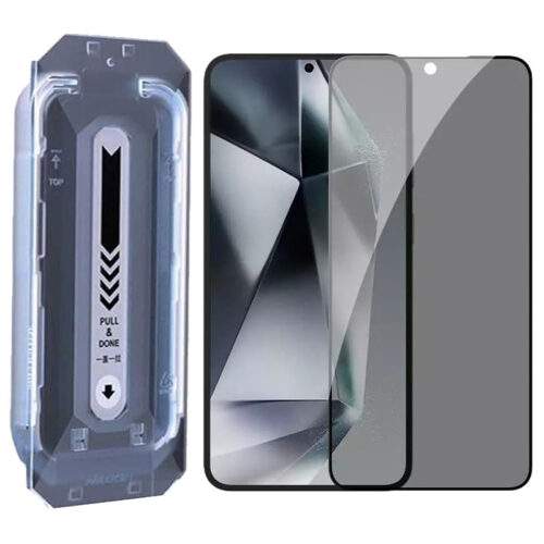 محافظ صفحه نمایش حریم شخصی نیلکین مدل Guardian Full privacy مناسب برای گوشی موبایل سامسونگ Galaxy S25 Plus به همراه کیت نصب