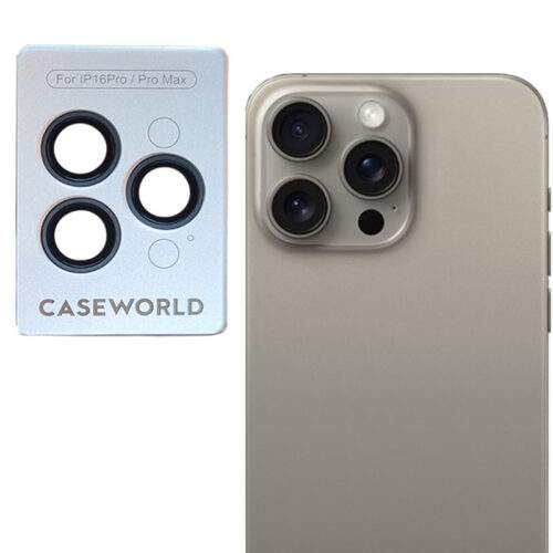 محافظ لنز دوربین کیس ورلد مدل Alloy مناسب برای گوشی موبایل اپل iPhone 16 Pro Max / 16 Pro