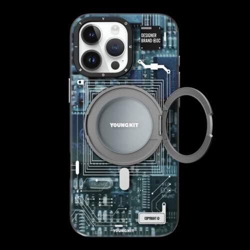 کاور یانگ کیت مدل Cyberpunk 360° Spin Magnetic Stand Case مناسب برای گوشی موبایل اپل iphone 16 promax