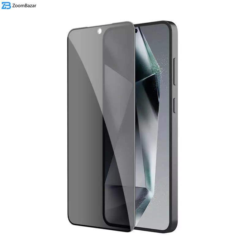 محافظ صفحه نمایش حریم شخصی نیلکین مدل Guardian Full privacy مناسب برای گوشی موبایل سامسونگ Galaxy S25 به همراه کیت نصب