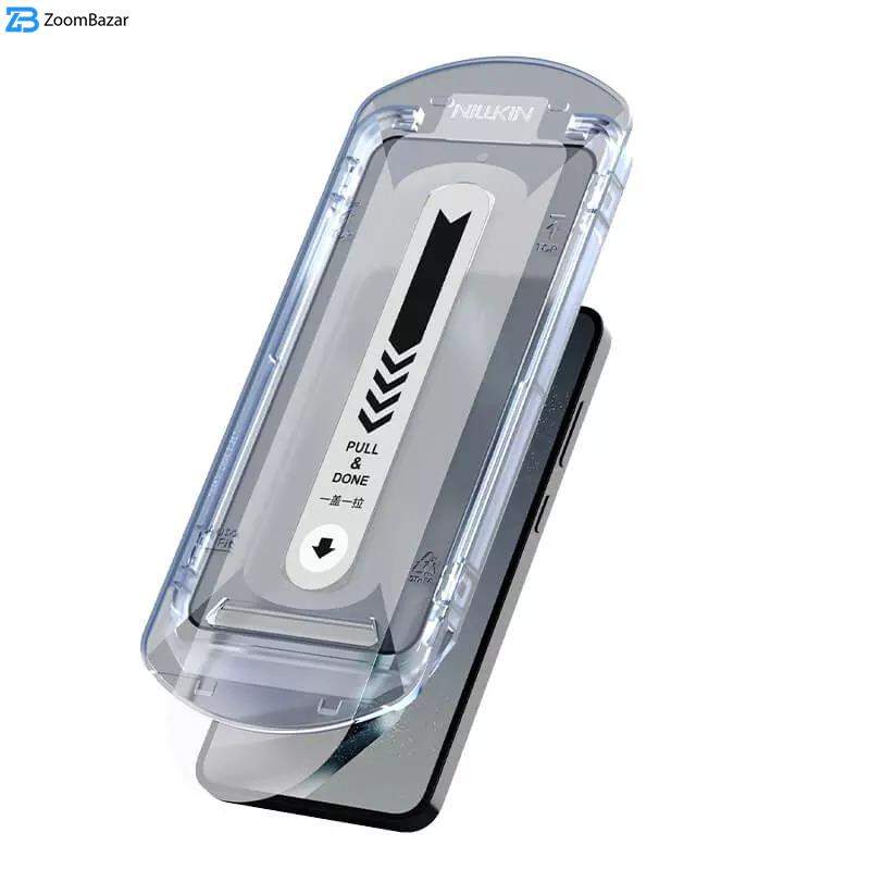 محافظ صفحه نمایش حریم شخصی نیلکین مدل Guardian Full privacy مناسب برای گوشی موبایل سامسونگ Galaxy S25 به همراه کیت نصب