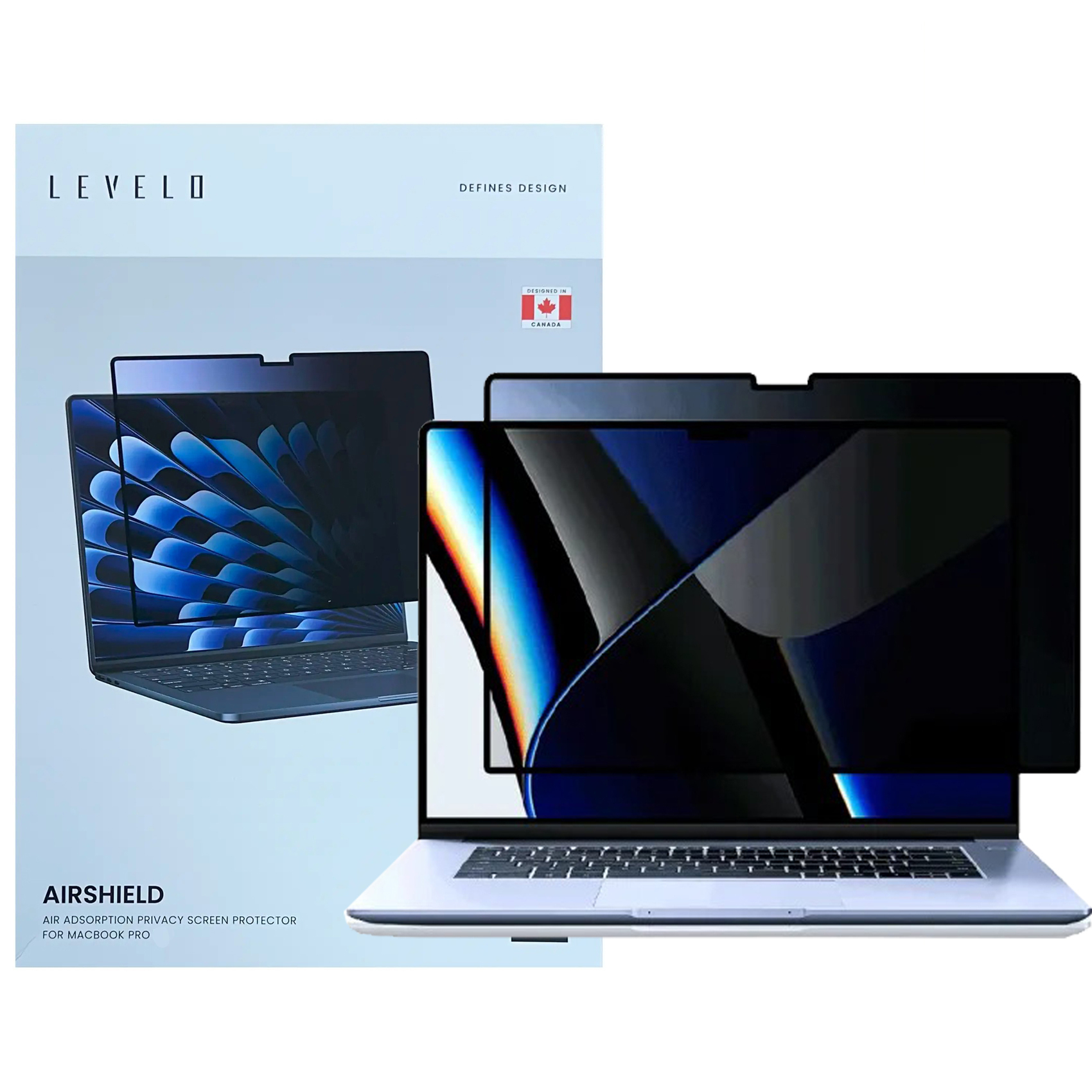 محافظ صفحه نمایش حریم شخصی لولو مدل Air Adsrorption Privacy مناسب برای اپل Macbook Pro 13.6