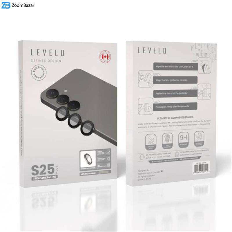 محافظ لنز لِولو مدل Lucent Trio AR مناسب برای گوشی موبایل سامسونگ Galaxy S25