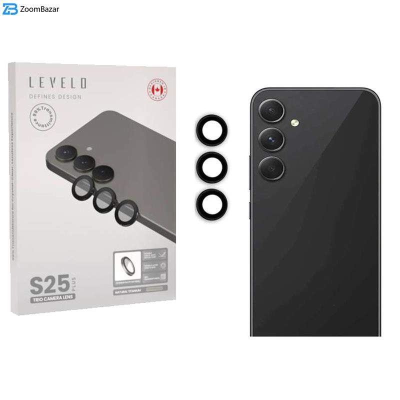 محافظ لنز لِولو مدل Lucent Trio AR مناسب برای گوشی موبایل سامسونگ Galaxy S25