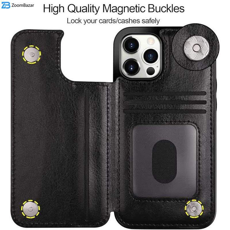 کاور اِپیکوی مدل Leather Detachable Wallet مناسب برای گوشی موبایل اپل iPhone 16 Pro Max