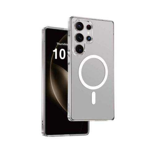 کاور گرین لاین مدل crystal clear magsafe مناسب برای گوشی موبایل سامسونگ Galaxy S25 Ultra