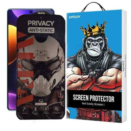 محافظ صفحه نمایش حریم شخصی اپیکوی مدل Alpha مناسب برای گوشی موبایل شیائومی Redmi Note 12 Turbo/ Note 12 Pro 5G/ Note 12 Explorer/ Note 12 Discovery/ Note 12 Pro Speed