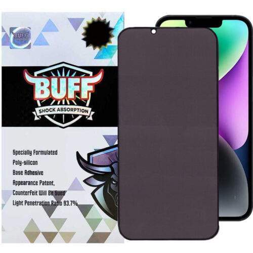 محافظ صفحه نمایش حریم شخصی بوف مدل 5D Privacy مناسب برای گوشی موبایل اپل iPhone 16e/14/13 Pro/13