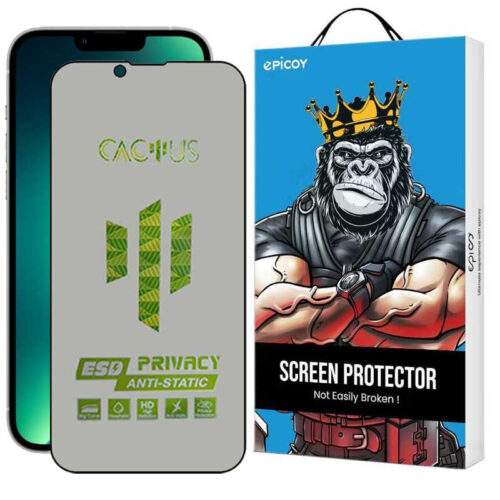 محافظ صفحه نمایش حریم شخصی اپیکوی مدل Cactus-ESD-Privacy مناسب برای گوشی موبایل اپل iPhone 16e/14/13 Pro/ 13