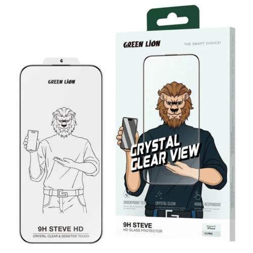 محافظ صفحه نمایش گرین لاین مدل 9H steve مناسب برای گوشی موبایل اپل iPhone 15 Pro