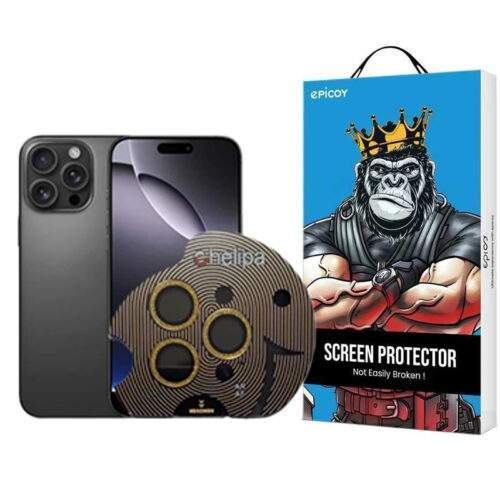 محافظ لنز دوربین اپیکوی مدل Chelipa Shine مناسب برای گوشی موبایل اپل iPhone 15 Pro Max / 15 Pro