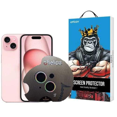 محافظ لنز دوربین اپیکوی مدل Chelipa Shine مناسب برای گوشی موبایل اپل iPhone 14 / 15