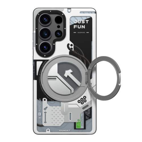 کاور یانگ کیت مدل 01-Cyberpunk 360° Spin Magnetic Stand Case مناسب برای گوشی موبایل سامسونگ Galaxy S25 Ultra