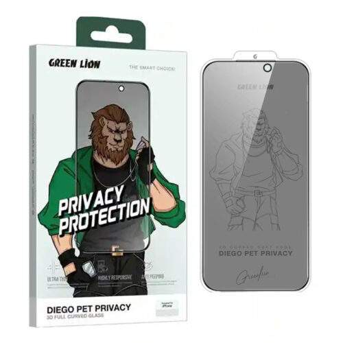 محافظ صفحه نمایش حریم شخصی گرین لاین مدل Diego Pet Privacy مناسب برای گوشی موبایل اپل iPhone 16 Pro