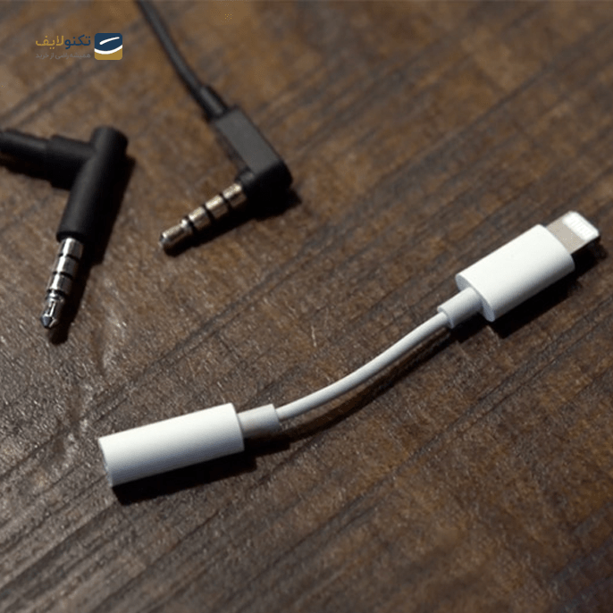 مبدل لایتنینگ به جک 3.5 میلی متری هدفون اپل طول 0.1 متر - Image 3
