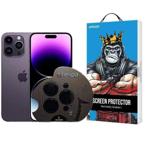 محافظ لنز دوربین اپیکوی مدل Chelipa مناسب برای گوشی موبایل اپل iPhone 14 Pro Max / 14 Pro