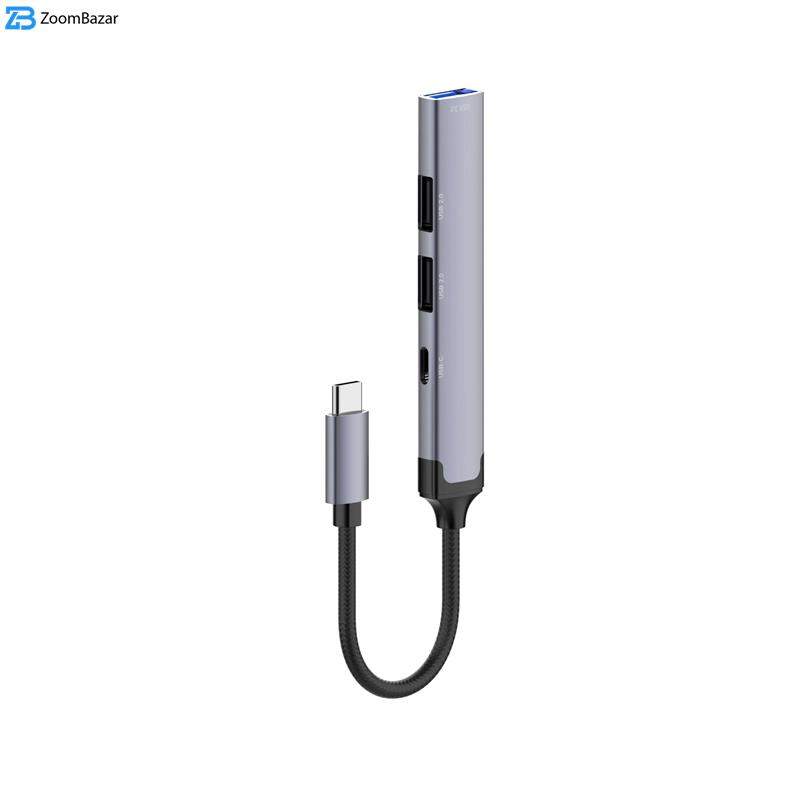 هاب 4 پورت USB-C الدینیو مدل DS-34C