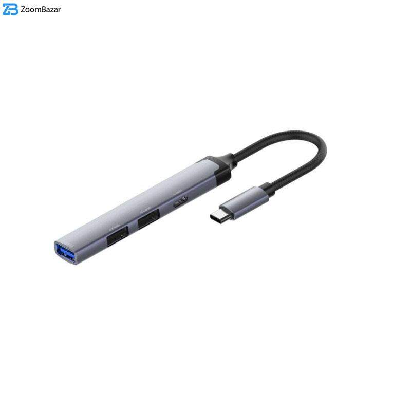 هاب 4 پورت USB-C الدینیو مدل DS-34C