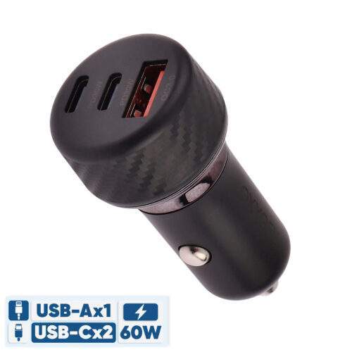 شارژر فندکی 60 وات سه پورت اکسیژن مدل AC-06