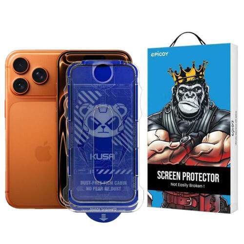 محافظ صفحه نمایش اپیکوی مدل Kusa Easy install Kit مناسب برای گوشی موبایل اپل iPhone 17 Pro/ 17 / 16 Pro به همراه کیت نصب
