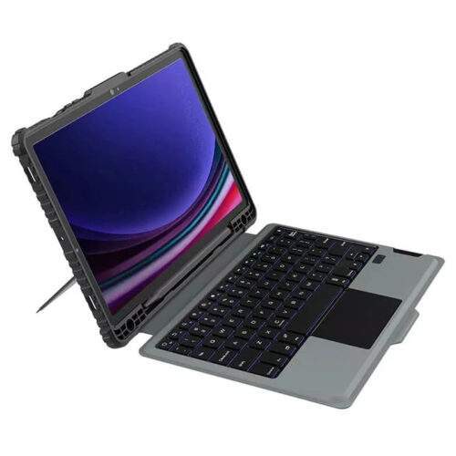 کیف کلاسوری کیبورد دار نیلکین مدل Bumper Combo Backlit مناسب برای تبلت سامسونگ Galaxy Tab S10 Plus / S9 Plus