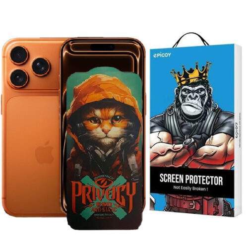 محافظ صفحه نمایش حریم شخصی اپیکوی مدل Privacy Hoodie Cat مناسب برای گوشی موبایل اپل iPhone 17 Pro / 17 / 16 Pro