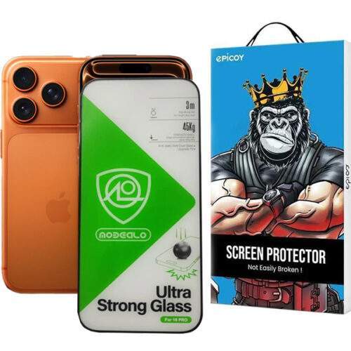 محافظ صفحه نمایش اپیکوی مدل Ultra Strong Glass مناسب برای گوشی موبایل اپل iPhone 17 Pro / 17 / 16 Pro