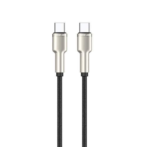 کابل تبدیل USB-C به USB-C گرین لاین مدل Braided طول ۱ متر