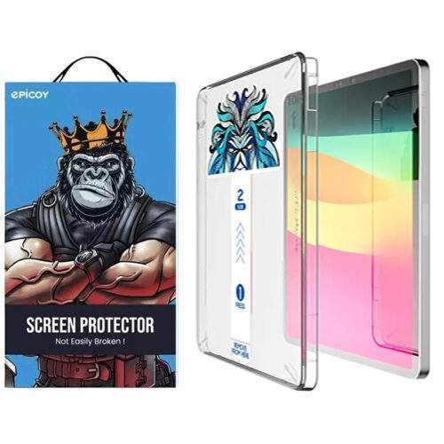 محافظ صفحه نمایش اپیکوی مدل Lion ESD Easy Install مناسب برای تبلت اپل iPad Pro 11 2024 / Air 11 2024/ Air 11 2025 به همراه کیت نصب