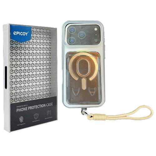 کاور اپیکوی مدل Utryee Wallet Magsafe مناسب برای گوشی موبایل اپل iPhone 17 Pro Max به همراه بند و جای کارتی مگنتی