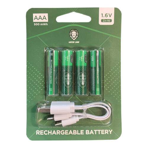 باتری نیم قلمی قابل شارژ گرین لاین مدل 500mWh بسته چهار عددی