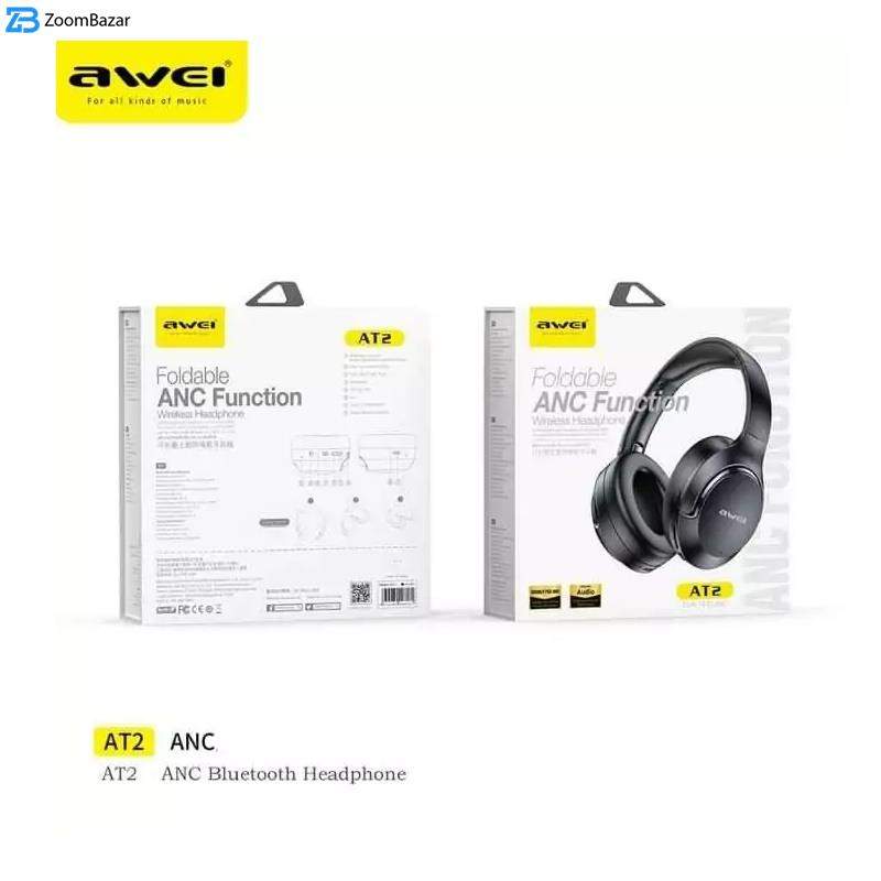 هدست بلوتوثی اوی مدل AB WIRELESS AT2 OVREAR ANC
