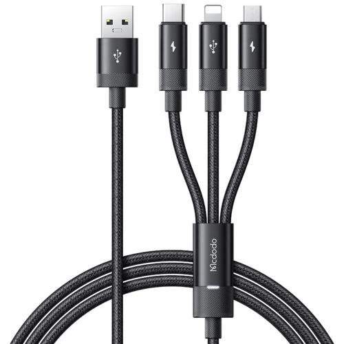 کابل تبدیل USB به MicoUSB/ USB-C / لایتنینگ مک دودو مدل CA-579 طول 1.2 متر