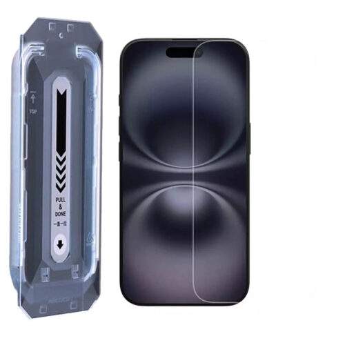 محافظ صفحه نمایش نیلکین مدل H Plus Pro مناسب برای گوشی موبایل اپل iPhone 16/ 15/ 14 Pro به همراه کیت نصب آسان