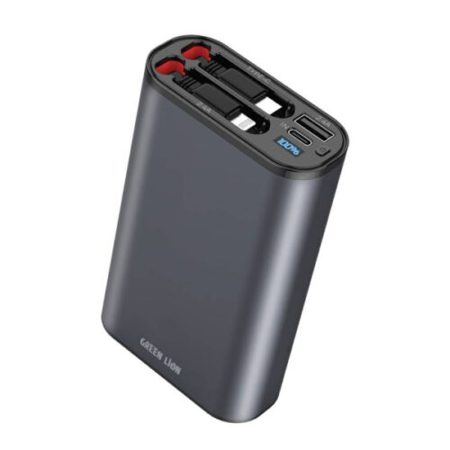 پاوربانک گرین لاین مدل Retractable ظرفیت 10000 میلی آمپر ساعت