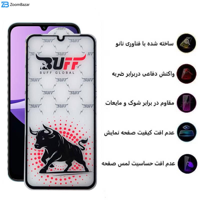محافظ صفحه نمایش بوف مدل Black Fighter مناسب برای گوشی موبایل شیائومی Redmi 15C