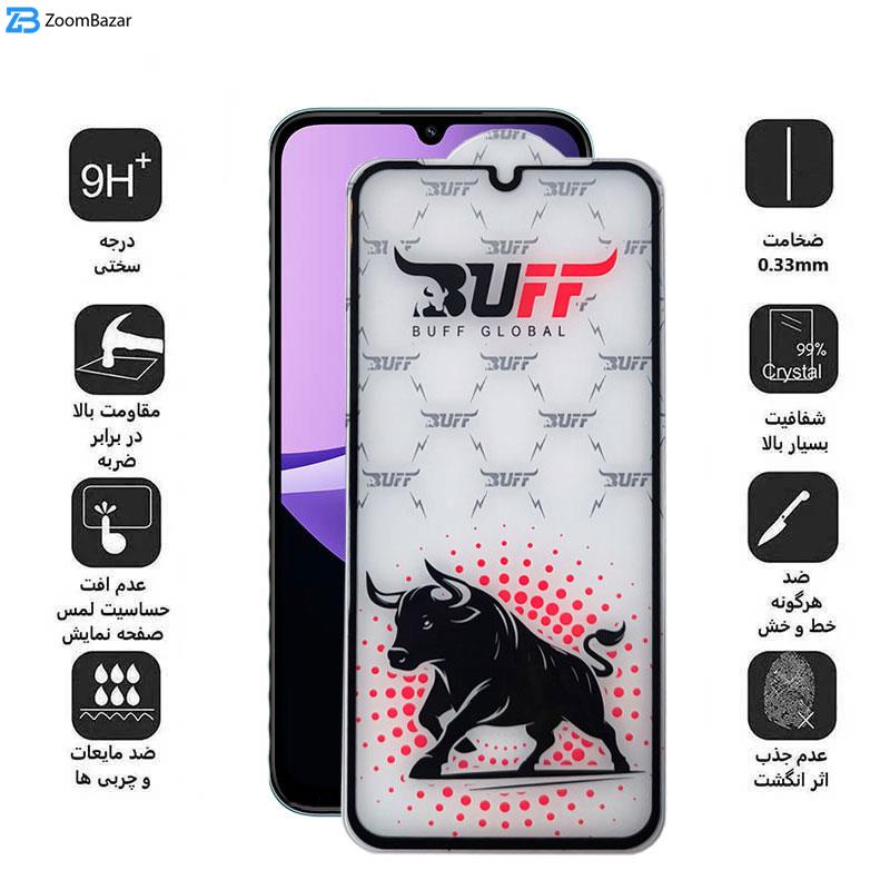 محافظ صفحه نمایش بوف مدل Black Fighter مناسب برای گوشی موبایل شیائومی Redmi 15C
